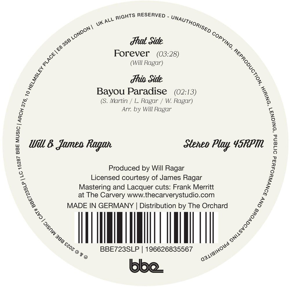 the album cover for Will Ragar  & James - Forever / Bayou Paradise