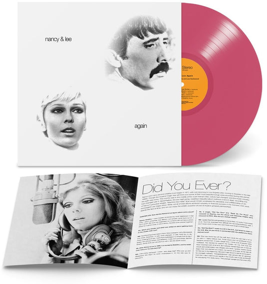 the album cover for Nancy Sinatra  / Hazlewood,Lee - Nancy & Lee Again - Pink (Bonus Tracks) [Colored Vinyl]