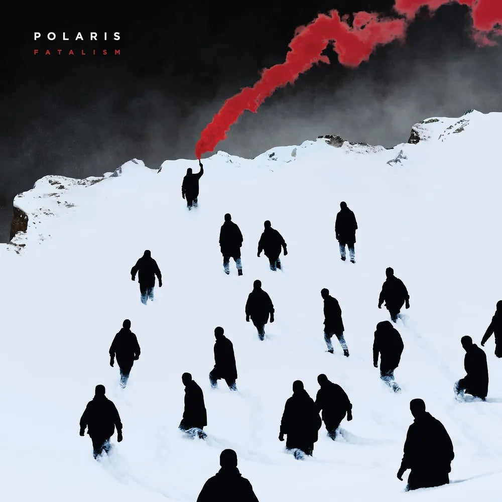 the album cover for Polaris - Fatalism [Clear W/ Green, Violet & Curacao Splatter LP]