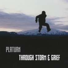 the album cover for DJ Platurn - Through Storm & Grief - Icy Marble Eco-Mix [Colored Vinyl]