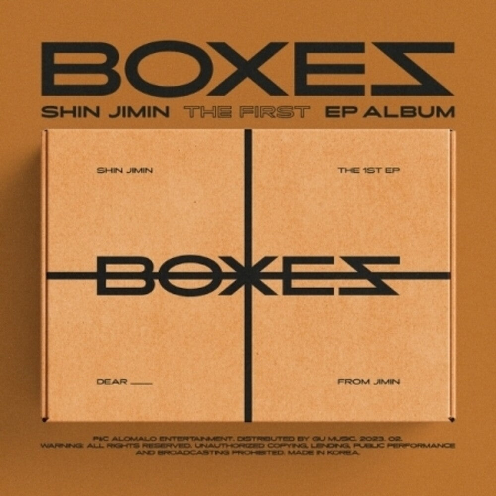 the album cover for Shin Jimin - Boxes (1st Ep) (Post) (Stic) (Gtrp) (Phot) (Asia)