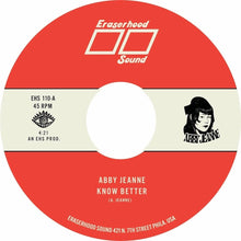 the album cover for Abby Jeanne - Know Better - Opaque Blue (Blue) [Colored Vinyl]