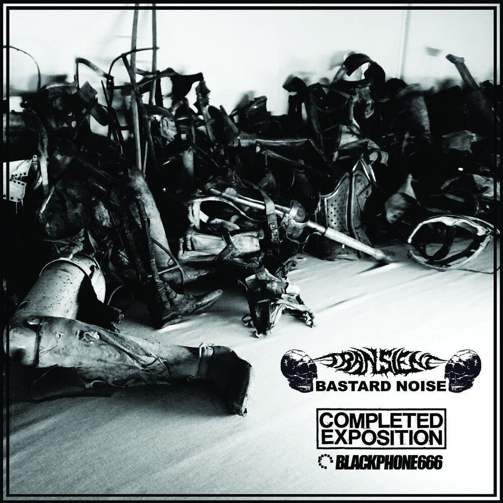 the album cover for Transient & Bastard Noise - Completed Exposition & Blackphone666 - Split