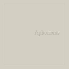 the album cover for Graham Lambkin - Aphorisms [2LP]