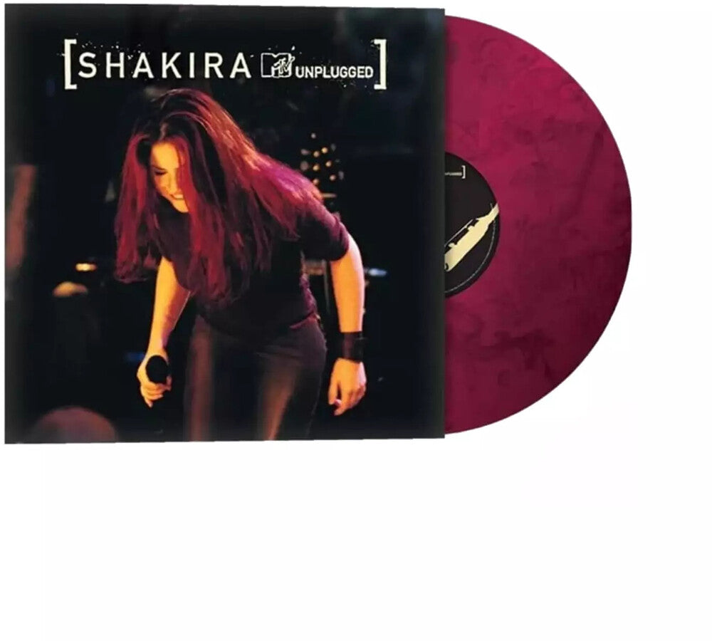 the album cover for Shakira - MTV Unplugged [Import Limited Edition Burgundy Marbled LP]