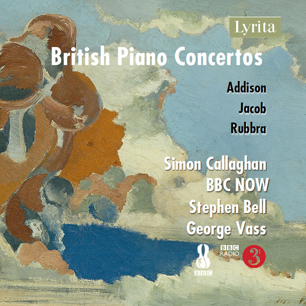 the album cover for Addison / Jacob / Bbc National Orchestra Of Wales - British Piano Concertos Vol. 2