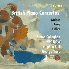 the album cover for Addison / Jacob / Bbc National Orchestra Of Wales - British Piano Concertos Vol. 2