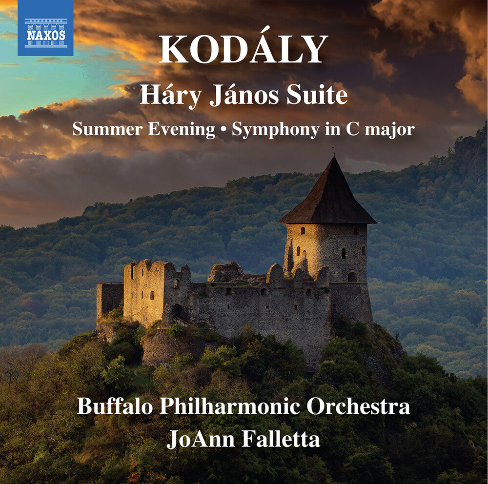 the album cover for Kodaly / Falletta / Buffalo Philharmonic Orchestra - Symphony In C Summer Eveninghary Janos Suite