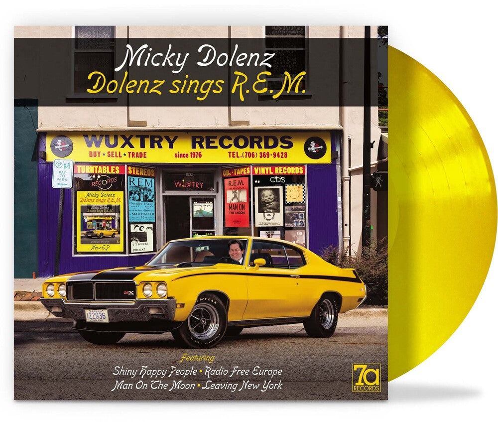 the album cover for Micky Dolenz - Dolenz Sings R.E.M. EP [Limited Edition Yellow Vinyl]