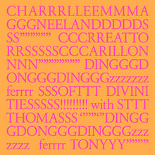 the album cover for Charlemagne Palestine - CHARRRLLEEMMMA GGGNEELANDDDDDS SS"""""" CCCRREATTO RRSSSSSCCCARILLON NNN"""""""" DINGGGDONGGGDINGGGzzzzzzz ferrrr SSSOFTTT DIVIN
