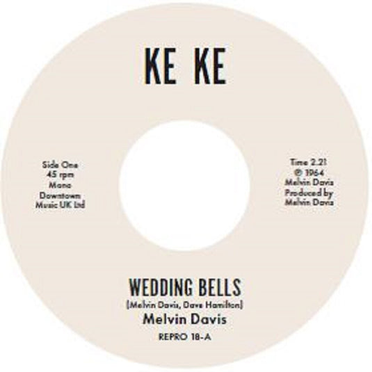 the album cover for Davis, Melvin - Wedding Bells / It's No News