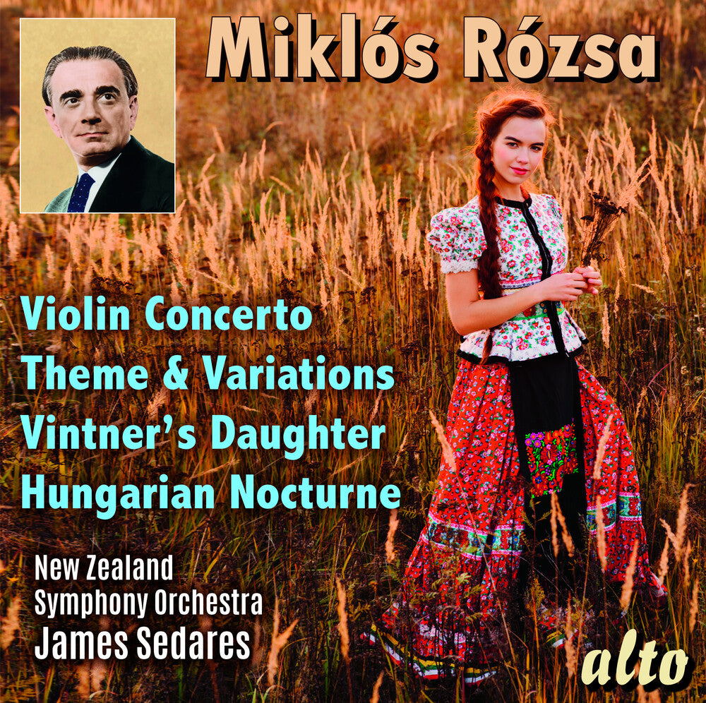 the album cover for New Zealand Symphony Orchestra - Miklos Rozsa: Violin Concerto Theme Variations