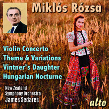 the album cover for New Zealand Symphony Orchestra - Miklos Rozsa: Violin Concerto Theme Variations