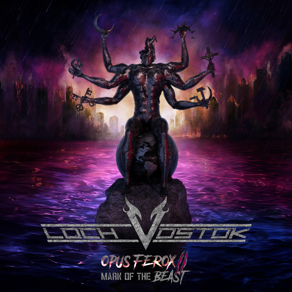 the album cover for Loch Vostok - Opus Ferox Ii - Mark Of The Beast - Marbled [Colored Vinyl]