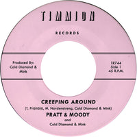 the album cover for Pratt & Moody & Cold Diamond & Mink - Creeping Around (Blk)