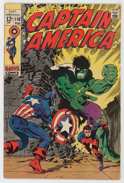 Captain America 110 Marvel 1969 FN VF Jim Steranko Hulk 1st Madame Hydra