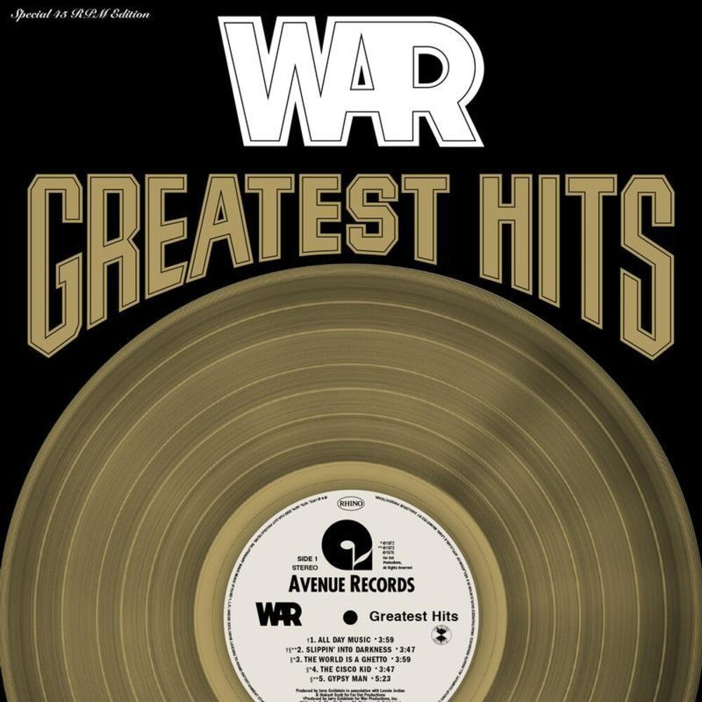 the album cover for War - Greatest Hits (Gate) [180 Gram]