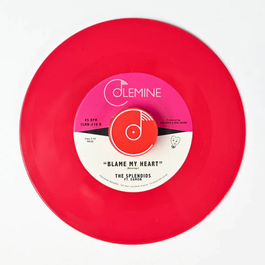 the album cover for Splendids & Eamon - Cry Baby Cry / Blame My Heart [Colored Vinyl] (Red) (Can)