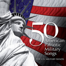 the album cover for 50 American Patriotic Military Songs / Various - 50 American Patriotic Military Songs / Various