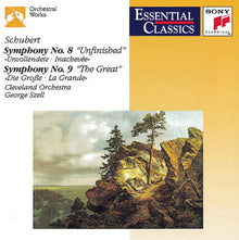 the album cover for Maan Hamadeh - Symphonies No.8 'Unfinished'/Symphony No.9 'The Great'