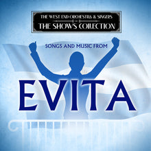 the album cover for West End Orchestra - Songs and Music from Evita