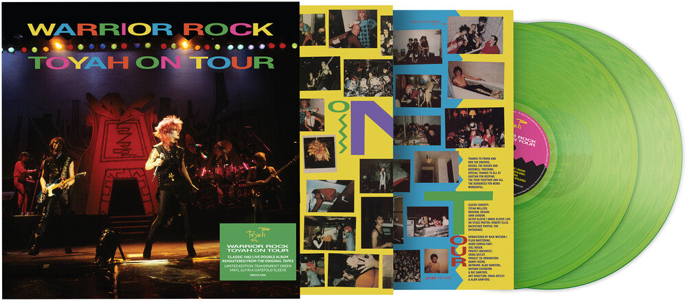 the album cover for Toyah - Warrior Rock - Toyah On Tour - Transparent Green