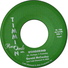 the album cover for Gerald Mccauley  / Cold Diamond & Mink - Wondering/Wondering (Instrumental)