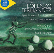 the album cover for Fernandez / Minas Gerais Philharmonic Orchestra - Symphonies Nos. 1 & 2 O Cacador De Esmeraldas