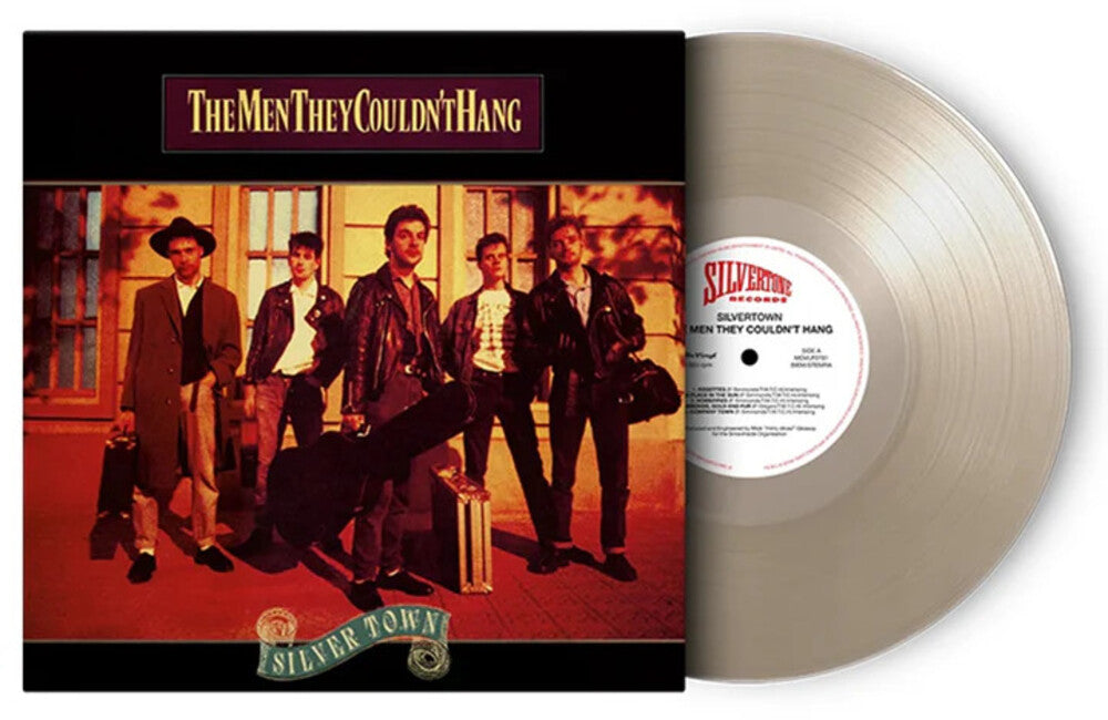 the album cover for Men They Couldn't Hang - Silver Town [Clear Vinyl] (Gate) [Limited Edition] [180 Gram] (Hol)