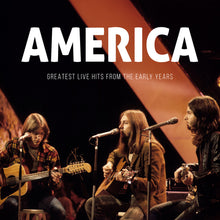 the album cover for America - Greatest Live Hits From The Early Years