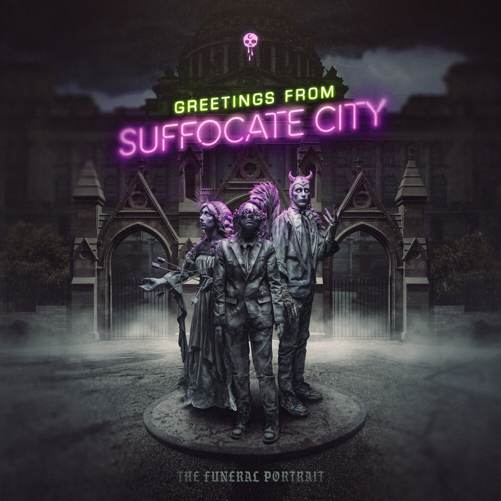 the album cover for Funeral Portrait - Greetings From Suffocate City [Digipak]