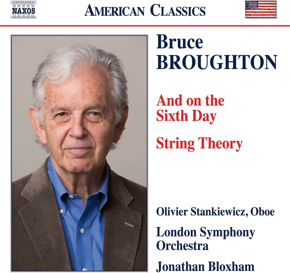 the album cover for Broughton / Stankiewicz / London Symphony Orch - And On The Sixth Day & String Theory