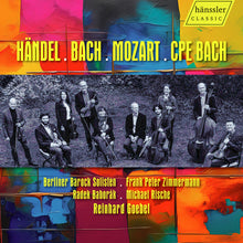 the album cover for C Bach .P.E. / Bach,J.S. / Mozart - Handel Bach Mozart & C.P.E. Bach