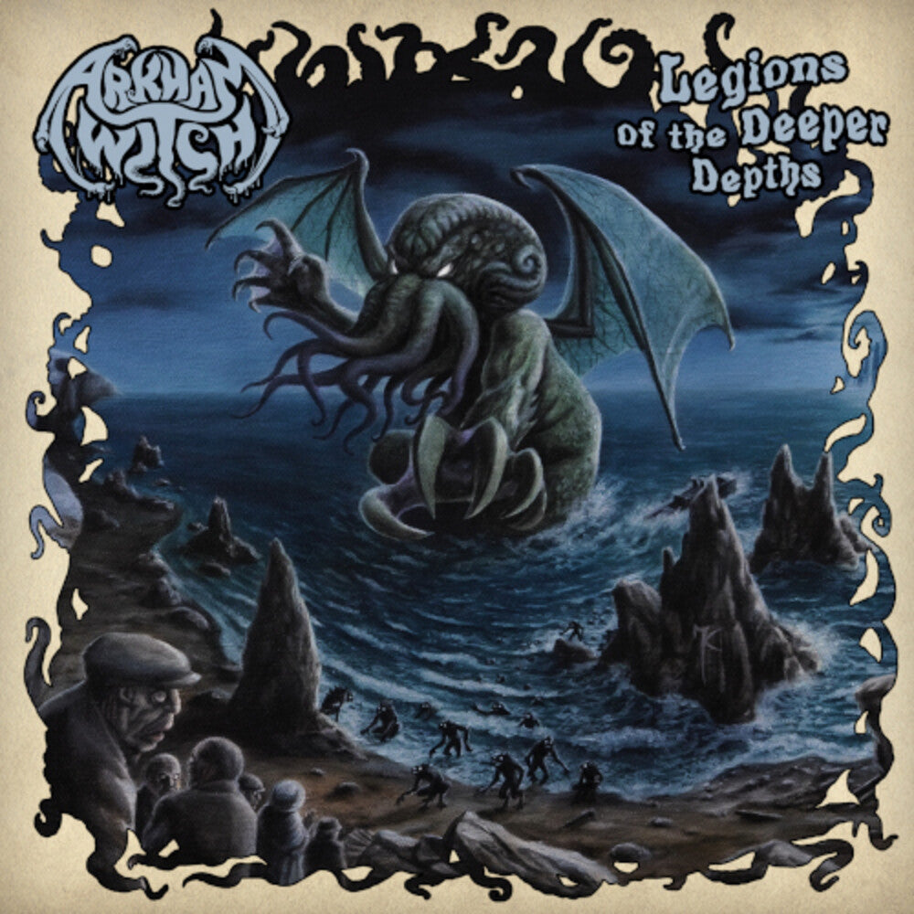 the album cover for Arkham Witch - Legions Of The Deeper Depths