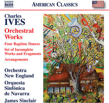 the album cover for Ives / Sinclair / Orchestra New England - Orchestral Works