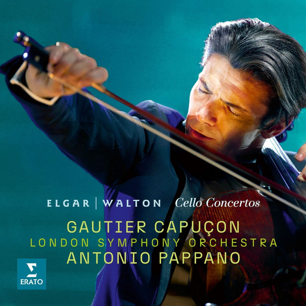the album cover for Gautier Capucon  / Lso / Pappano,Antonio - Elgar / Walton: Cello Concertos