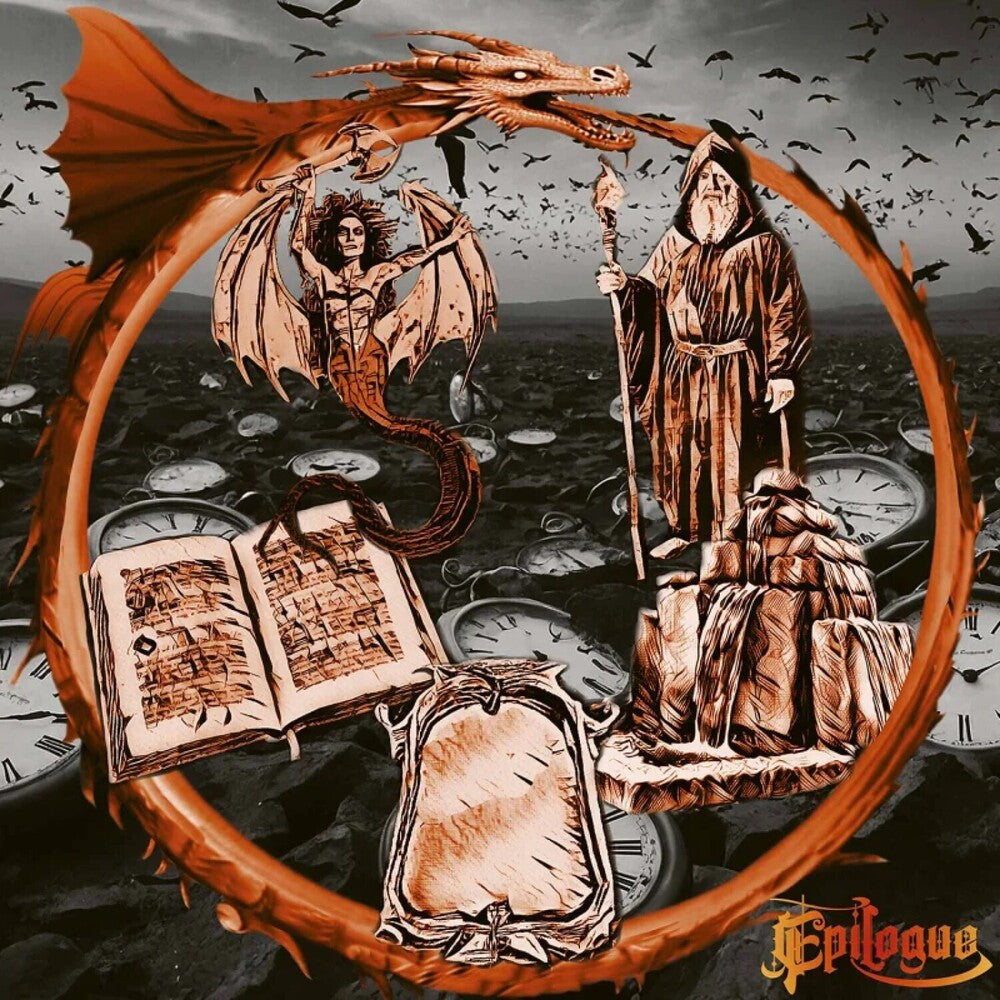 the album cover for Vulcano - Epilogue - Grey/Black Galaxy (Blk) [Colored Vinyl] (Gry)