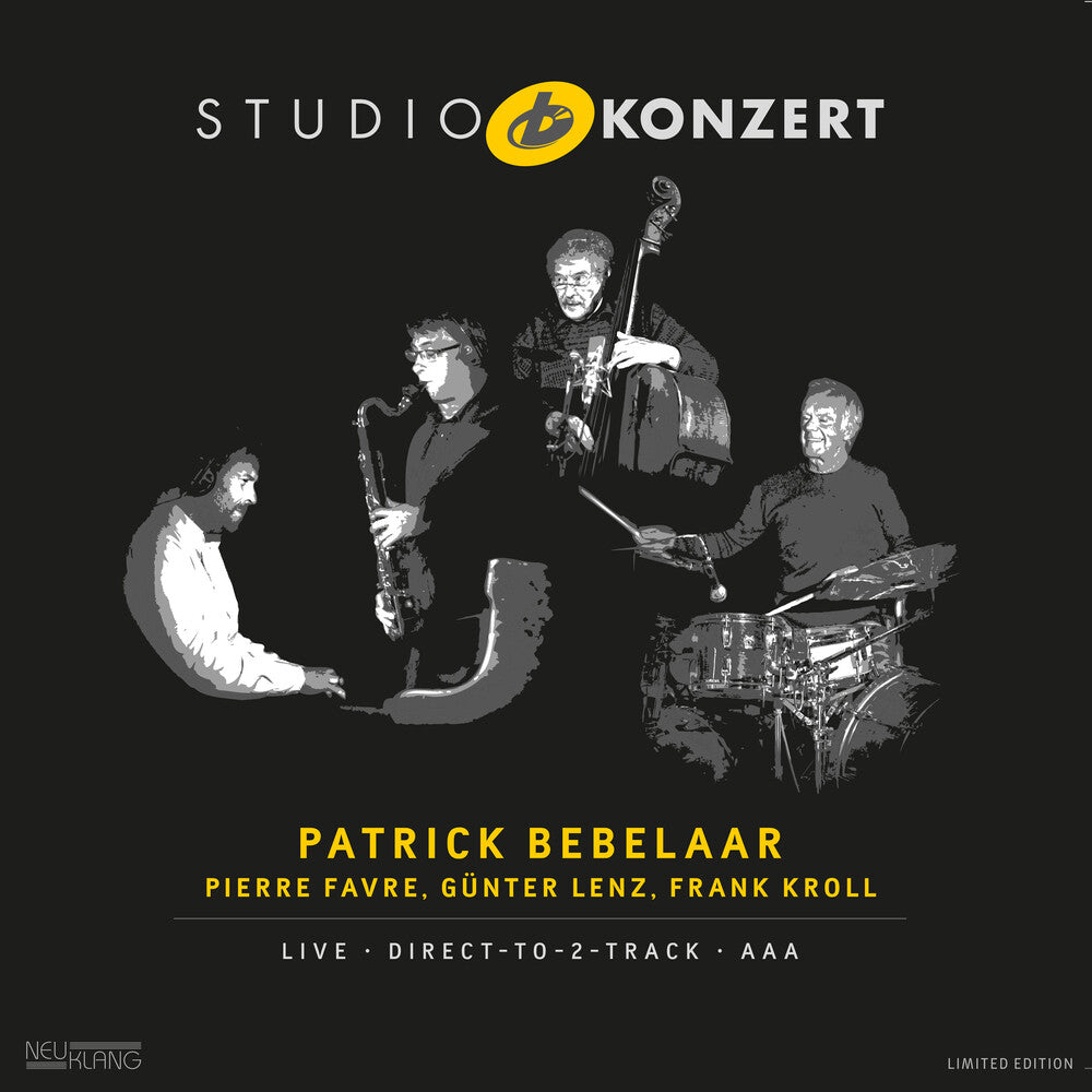 the album cover for Patrick Bebelaar  / Favre,Pierre / Lenz,Gunter - Studio Konzert