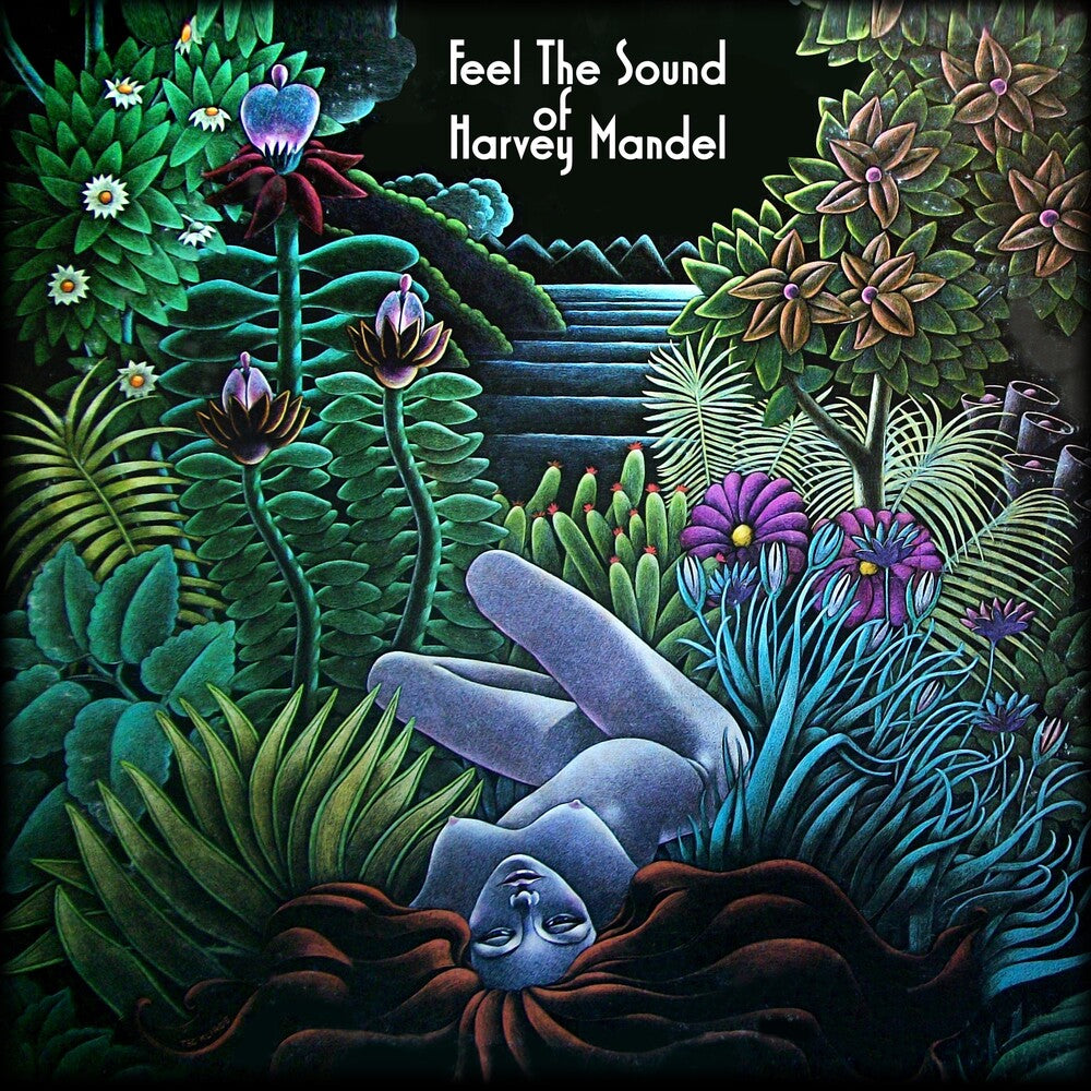 the album cover for Mandel, Harvey - Feel The Sound - Blue & Purple Sunburst Colored Vinyl