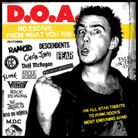 the album cover for Doa - No Escape From What You Are / Various - DOA - No Escape From What You Are (Various Artists) Red