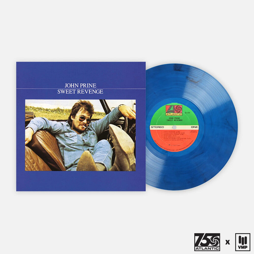 the album cover for John Prine - Sweet Revenge (Blk) (Blue) [Colored Vinyl] [180 Gram] (Can)