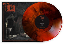 the album cover for Tyran - Tyran's Oath - Orange/Black Marble (Blk) [Colored Vinyl]