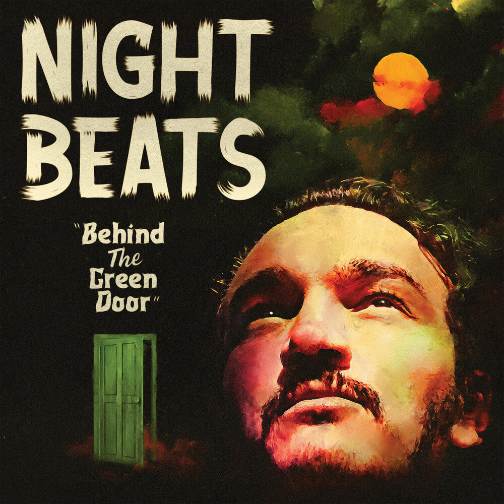 the album cover for Night Beats - Behind The Green Door [Colored Vinyl] (Purp)