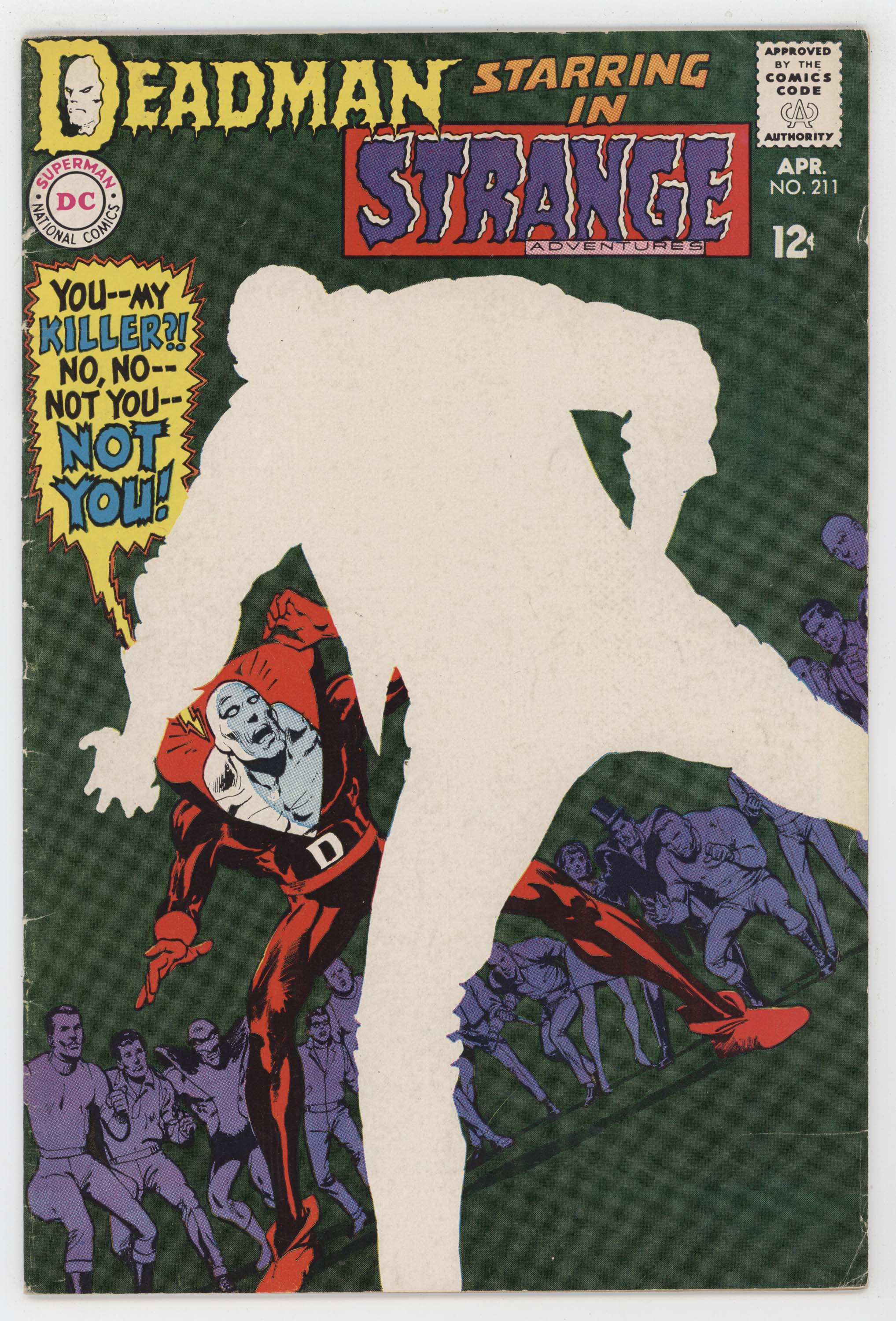 Strange Adventures 211 DC 1968 FN Neal Adams Deadman 1st Cleveland Brand