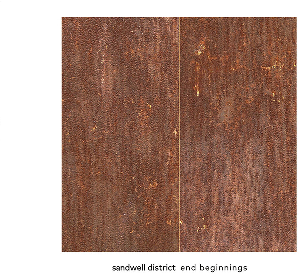 the album cover for Sandwell District - End Beginnings - Transparent Blue (Blue) [Colored Vinyl]
