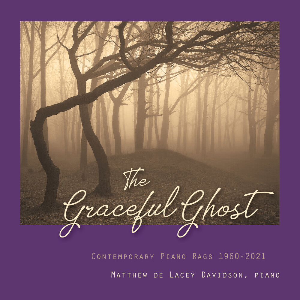 the album cover for Matthew Davidson  De Lacey - Graceful Ghost: Contemporary Piano Rags 1960-2021