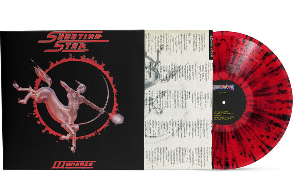 the album cover for Shooting Star - Iii Wishes - Red & Black Splatter (Blk) [Colored Vinyl]