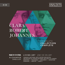 the album cover for Brahms / Goodyear / Shelley - Clara Robert Johannes - Living Art