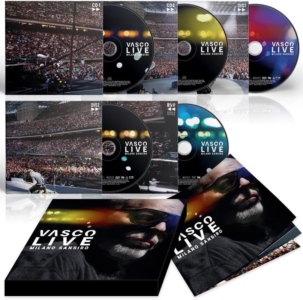 the album cover for Vasco Rossi - Vasco Live Milano Sansiro (W/Dvd) (Box) (Wbr)