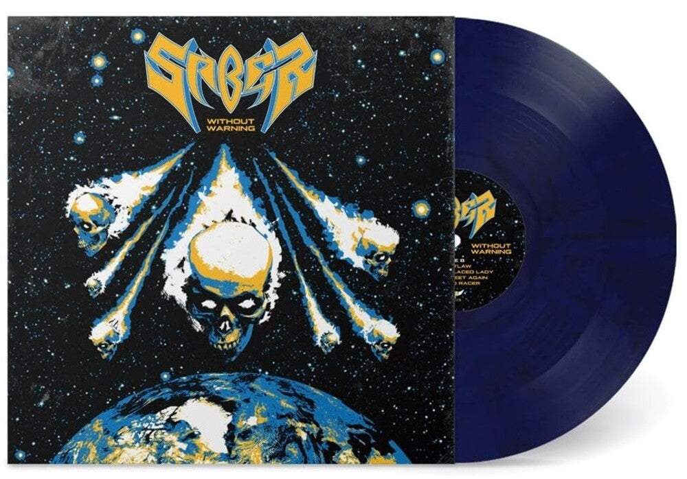 the album cover for Saber - Without Warning (Blue) [Colored Vinyl] (Spa)